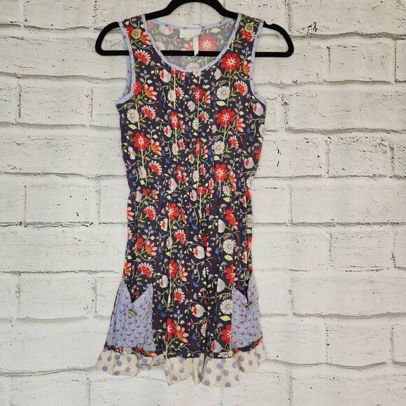 Matilda Jane 435 Floral Sleeveless Fit & Flare Dress Multicolor Size 14 Rayon - Picture 1 of 14